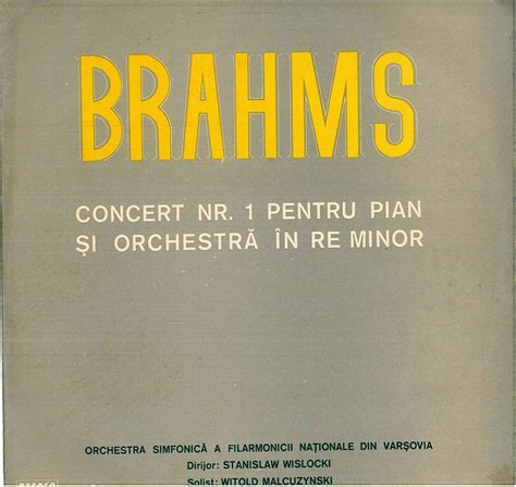 Brahms Concert nr 1 pentru pian și orchestră în RE minor Disc Vinil