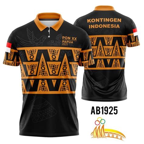 Jual Baju Kaos Jersey Pon Pekan Olahraga Nasional Papua Hitam Ada