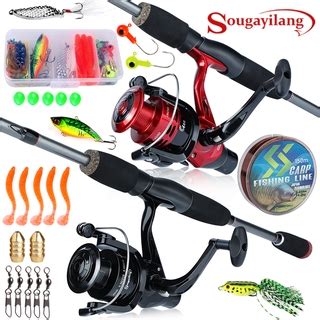 Sougayilang Fishing Rod And Fishing Reel Full Fishing Set Sections