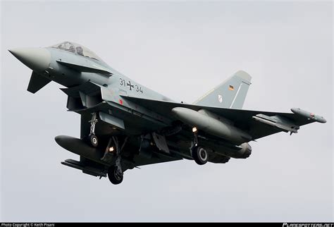 3134 Luftwaffe German Air Force Eurofighter Ef 2000 Typhoon Photo By