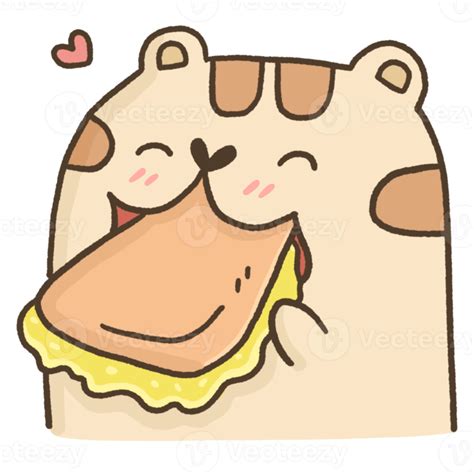 Cat Eating Sandwich 21453506 Png