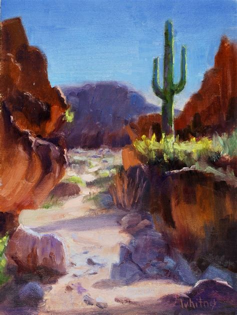 Arizona Desert Painting Landscape Superstition Mountains - Etsy