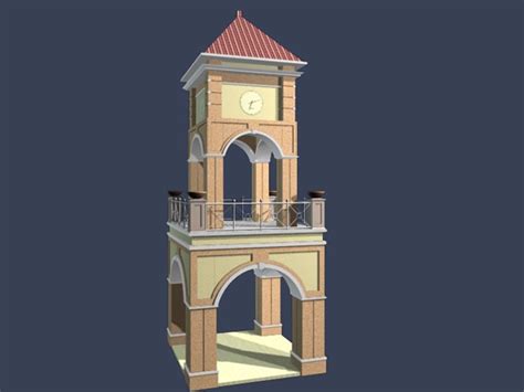 Church Bell Tower 3d Model 3dsmax Files Free Download Cadnav