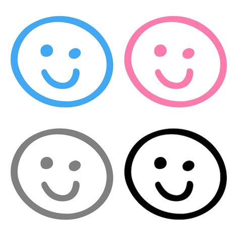 Premium Vector | Set of colorful smiley faces