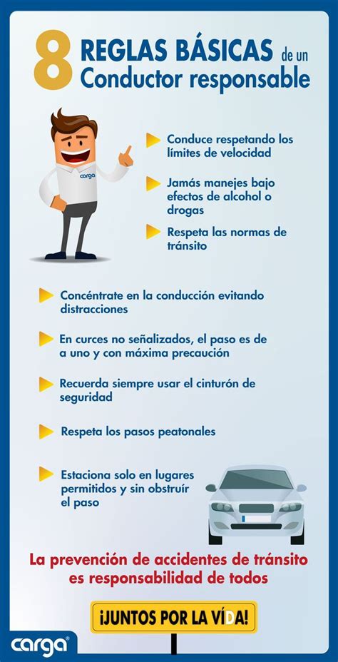 8 reglas básicas de un conductor responsable Consejos de seguridad