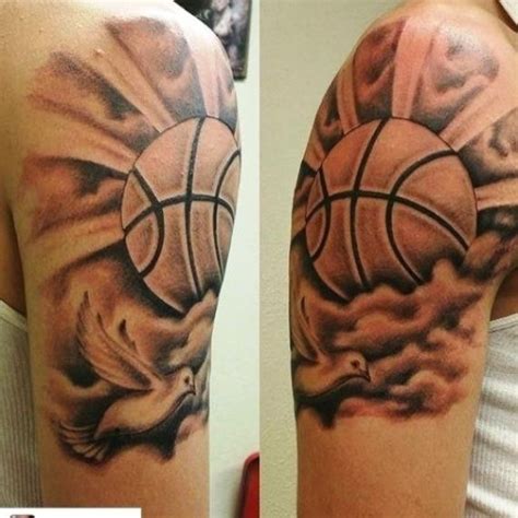 67 Superb Basketball Tattoos On Shoulder Tatuagens De Basquete