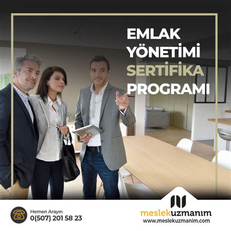 Emlak Yönetimi Sertifika Programı Meslek Uzmanım Eğitimleri İş