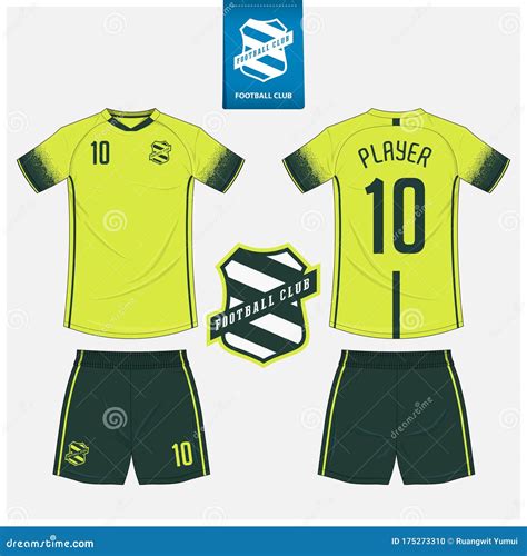 Soccer Jersey Or Football Kit Mockup Template Design For Sport Club