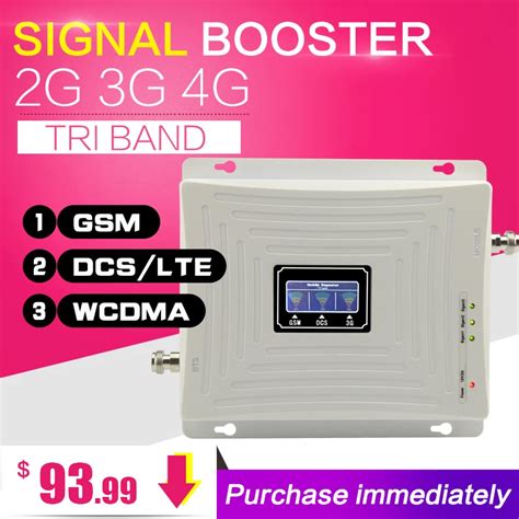 GSM 900mhz DCS 1800mhz WCDMA 2100mhz Repeater Tri Band Cellular Signal