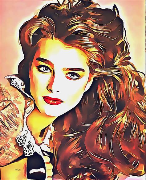 Brooke Shields Portrait 2 Digital Art By Nenad Vasic Fine Art America