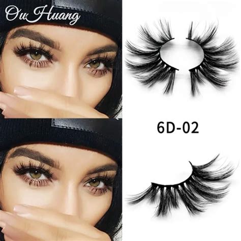 Real Mink Eyelashes 6D Mink Lashes Soft Thick HandMade Full Strip Lashes Cruelty Free Mink ...