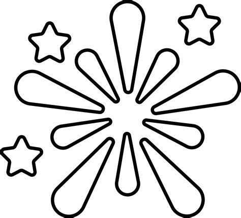 Star Fireworks Black Line Art Icon. 24183013 Vector Art at Vecteezy