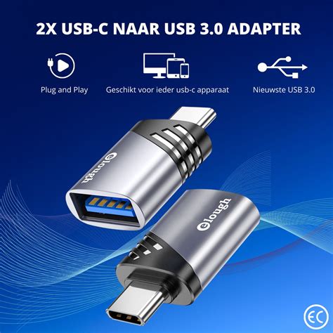 AdroitGoods 2x USB C Naar USB A Adapter USB 3 1 Converter