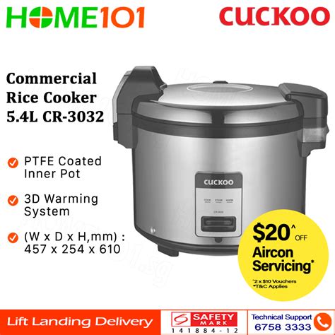 Cuckoo Commercial Rice Cooker 1460w 5 4l Cr 3032 Shopee Singapore