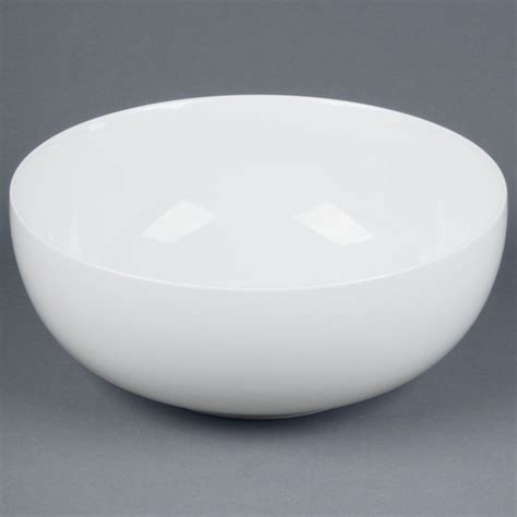 CAC MXS 11 5 Qt Bright White Porcelain Salad Bowl 6 Case