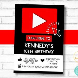 Youtube Party - Etsy