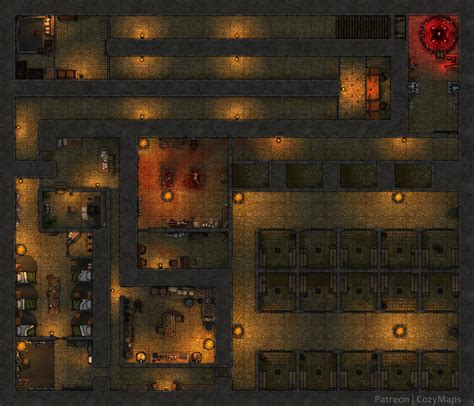 Prison of hopelessness [35x30] [BattleMap] [Art] : r/battlemaps