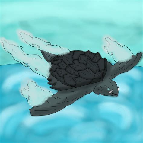 Flying gamera across the ocean by DragonRainwing on DeviantArt