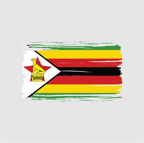 Zimbabwe Flag Brush Stroke National Flag Vector Art At Vecteezy