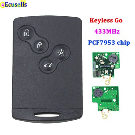 Buttons Passive Keyless Go Entry Remote Car Key Smart Card Mhz