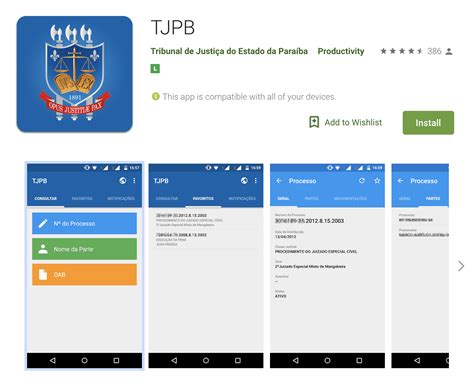 Aplicativo De Consulta Processual Do TJPB Juristas