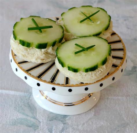 Open Faced Cucumber Tea Sandwiches The Wine Lovers Kitchen