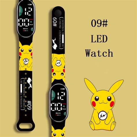 Pokemon Imperme Vel LED Rel Gio Eletr Nico Para Crian As Pulseira