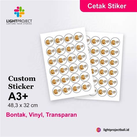 Jual Cetak Stiker Sticker Bontak Vinyl Transparan Free Design