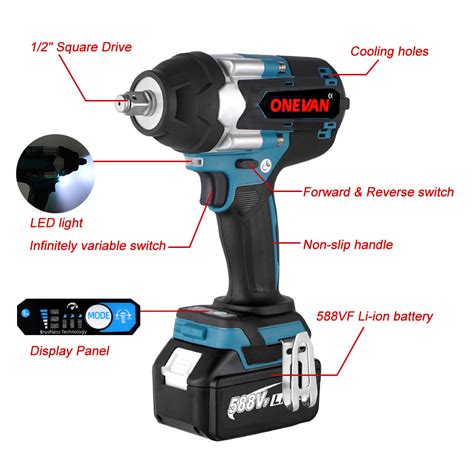 Onevan Nm Torque Brushless Electric Impact Wrench With Vf