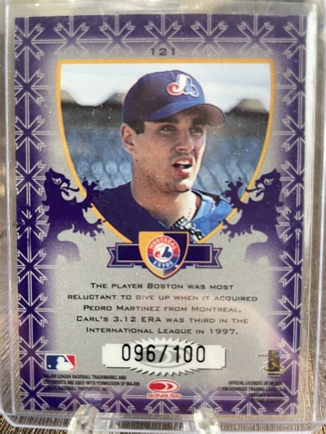 Carl Pavano Donruss Crusade Rc Rookie Montreal Expos