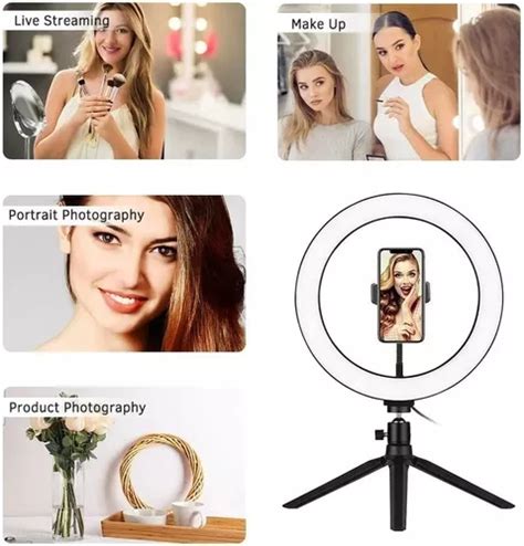 Aro De Luz Led 26cms Trípode Ring Fill Light Celular Selfie Cuotas al