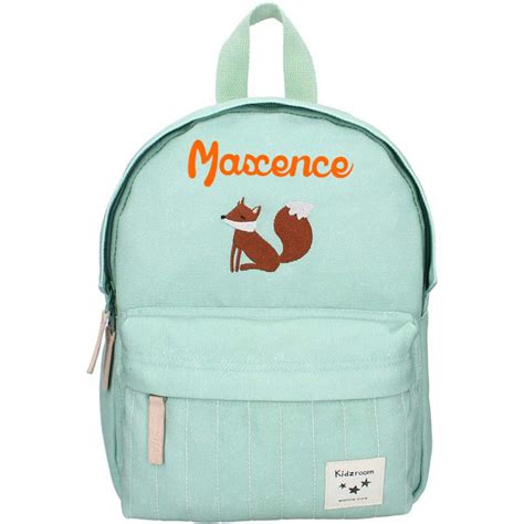 Sac Dos Maternelle Personnalis Renard Vert