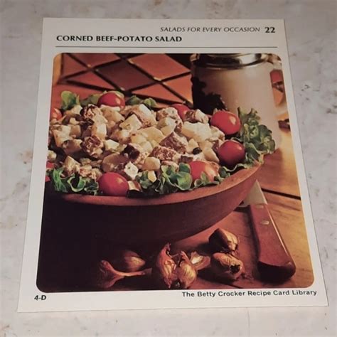 Other The Betty Crocker Recipe Card Library Replacement Cards Salads 1971 Poshmark