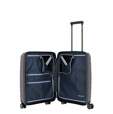 Travelite Koffer Air Base Vortasche Rollen Trolley Cm S Anthrazit