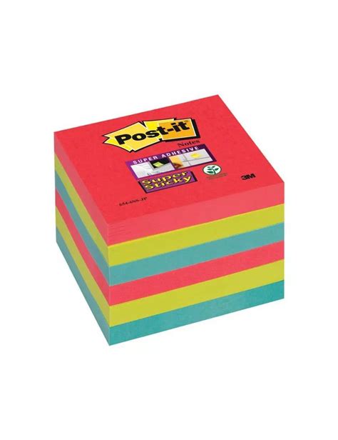 Bloc De Notas Adhesivas Quita Y Pon Post It Super Sticky 76x76 Mm Con 6