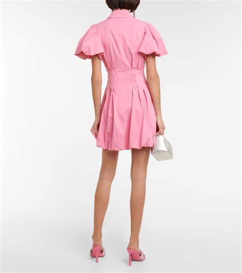 Jonathan Simkhai Callista Puff Sleeve Minidress In Taffy Modesens