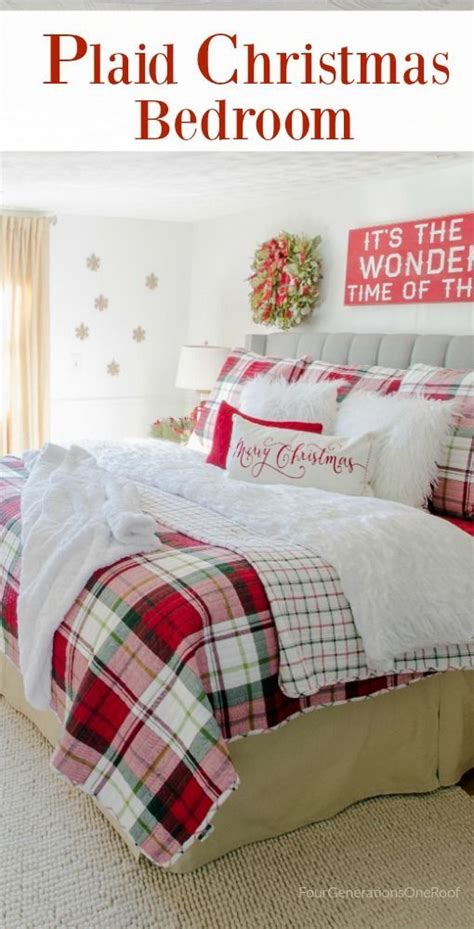 Cozy Plaid Christmas Decor For Your Bedroom