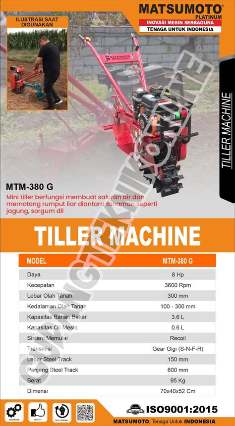 Mesin Traktor Mini Cultivator MTM 380G MATSUMOTO Mesin Bajak Sawah