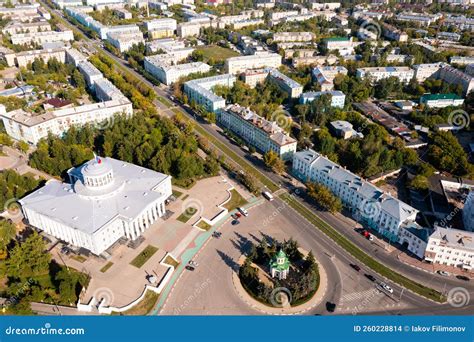 Aerial Drone View Of Dzerzhinsk City Center Stock Photo Image Of