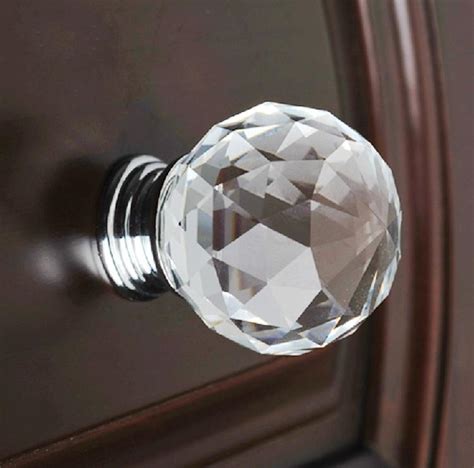 K9 Crystal Glass Diamond Furniture Crystal Door Handles Modern Fashion For Drawers Wardrobes