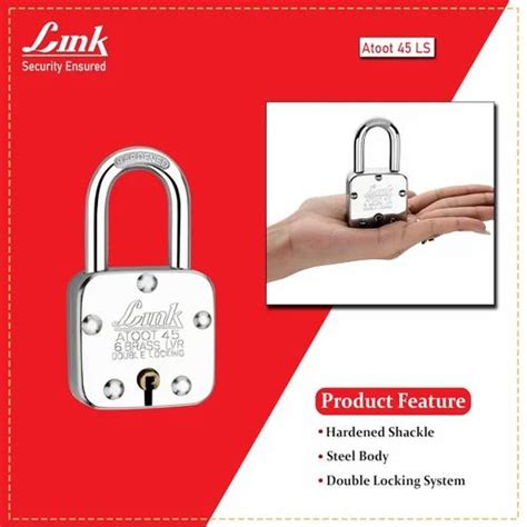 Link Atoot Mm Long Shackle Lock Brass Levers Padlock At Rs Piece