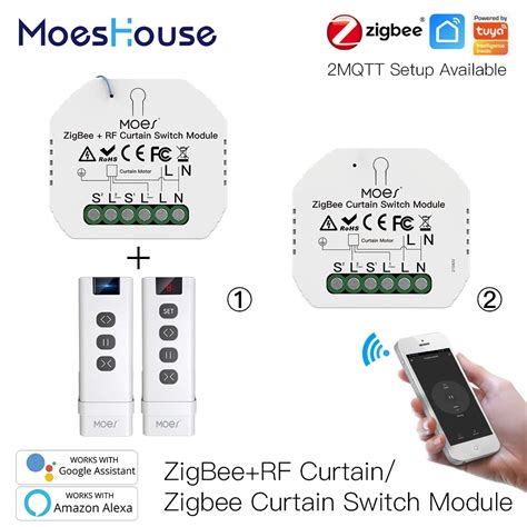 MoesHouse Módulo de interruptor de cortina inteligente ZigBee 3 0