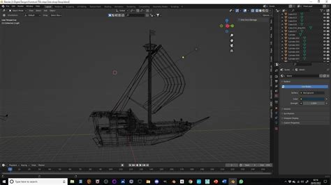 D Model Sloop Pirate Ship Vr Ar Low Poly Cgtrader