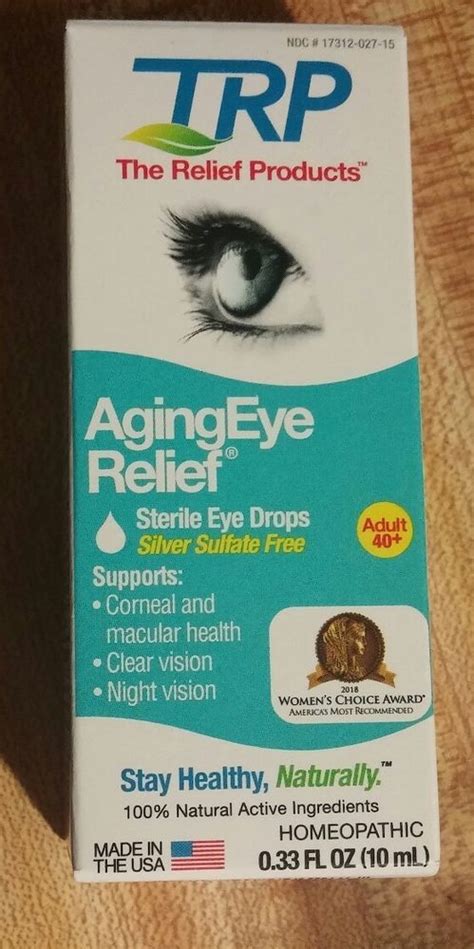 Trp Agingeye Relief 33 Oz For Sale Online Ebay How To Stay Healthy Homeopathic Relief