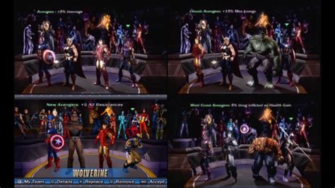 Marvel Ultimate Alliance Team Bonuses Psp Next Gen And X Box