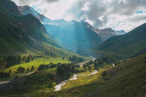 Premium Photo | Greater caucasus mountains from mount elbrus