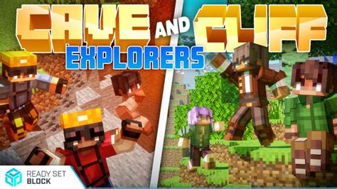 Cave Cliff Explorers By Ready Set Block Minecraft Skin Pack