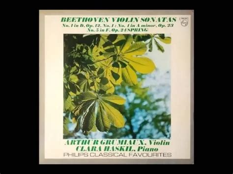 Beethoven Violin Sonata No 5 Spring I Allegro Grumiaux Violin