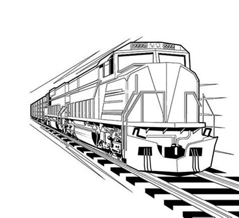 Train Locomotive Coloring Page Color Luna Train Coloring Pages