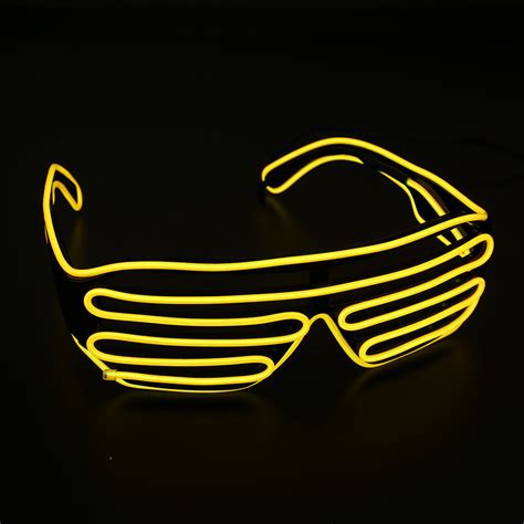 Neon El Wire Led Light Shutter Glasses Funny Glow Glowing Rave Party